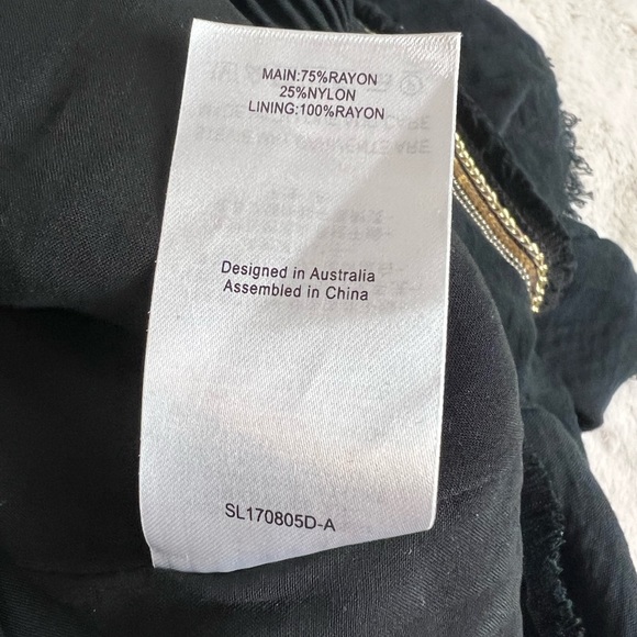 NWT Stevie May The Card Players Mini Dress in Black & Gold Size Large - Picture 9 of 11